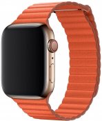 Ремінець HiC for Apple Watch 42/44mm - Leather Loop Band Orange