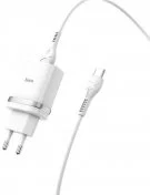 Зарядний пристрій Hoco C12Q QC3.0 White with AM/Type-C (C12Q White Cable)