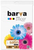 Фотопапір A4 BARVA Profi білий сатин 255 г/м2, 5 аркушів (IP-BAR-P-V255-T01)