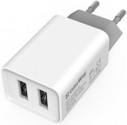 Зарядний пристрій ColorWay 2xUSB 10W White with Micro USB 1m Black (CW-CHS015-WT-CBU)