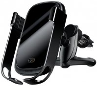  Кріплення для мобільного телефону Baseus Rock-solid Electric Holder Wireless Black (WXHW01-01)
