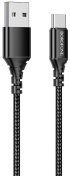 Кабель BOROFONE BX54 Ultra Bright 2.4A AM / Type-C 1m Black  (BX54CB)
