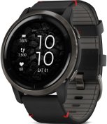 Смарт годинник Garmin Venu 2 Slate Stainless Steel Bezel with Black Case and Leather Band (010-02430-21)