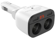 Автомобільний зарядний пристрій Hoco Z28 Power Ocean 3.1A White (6957531091967)