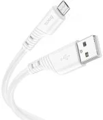 Кабель Hoco X97 Crystal AM / Micro USB 1m White (6931474799838)