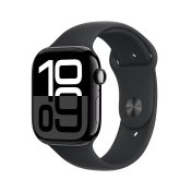 Смарт годинник Apple Watch Series 10 GPS 46mm Jet Black Aluminium Case with Black Sport Band - S/M (MWWP3)