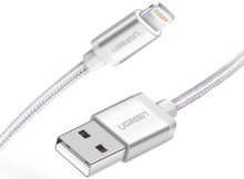 Кабель UGREEN US199 2.4A MFi AM / Lightning 2m Silver  (60163)