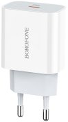 Зарядний пристрій BOROFONE BA38A Plus Speedy PD 20W White  (BA38AW)