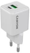 Зарядний пристрій Canyon CU20AC QC PD GaN 20W White (CNS-CUW20AC)