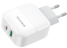 Зарядний пристрій BOROFONE BA46A Premium PD QC3.0 18W White  (6931474727343)
