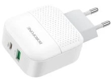 Зарядний пристрій BOROFONE BA46A Premium PD QC3.0 18W White (6931474727343)