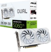 Відеокарта ASUS RTX 5060 Ti Dual White OC Edition  (DUAL-RTX5060TI-O8G-WHITE)