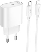 Зарядний пристрій Hoco C109A Fighter QC PD 20W White with Type-C/Lightning (6942007656665)