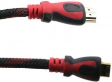Кабель AiLine HDMI / HDMI 3 м червоний/чорний