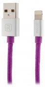 Кабель USB Recci RCL-E100 Lancer AM / Lightning 1 м фіолетовий