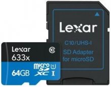 Карта пам'яті Lexar MicroSDXC 64 ГБ (LSDMI64GBBEU633A)