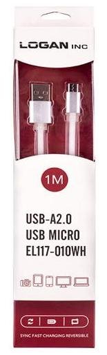 Кабель Prolink AM / Micro USB 1m White (EL117-010WH)