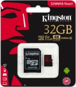 Карта пам'яті Kingston Canvas React Micro SDHC 32GB SDCR/32GB