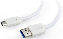 Кабель USB 3.0 (AM/Type-C) 3м, Cablexpert преміум White