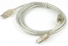 Кабель Cablexpert AM / BM 0.75m Transparent (CCF-USB2-AMBM-TR-0.75M)