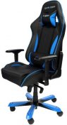 Крісло ігрове DXRacer King OH/KS57/NB, PU шкіра, Al основа, Black/Blue
