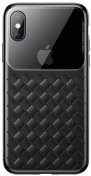 Чохол Baseus for iPhone XS - Glass Weaving Black  (WIAPIPH58-BL01)