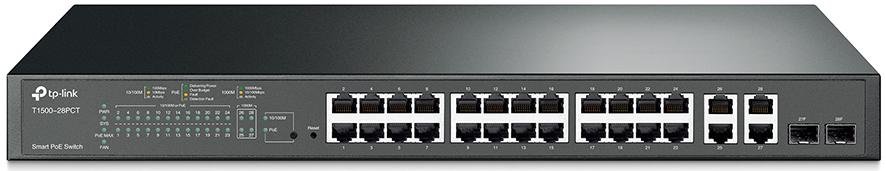 Switch, 28 ports, Tp-Link T1500-28PCT 24x10/100Mbps, 4x10/100/1000Mbps 2xSFP, L2