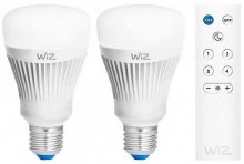 Смарт-лампа WiZ LED Smart E27 (комплект 2 штуки) + пульт керування (WZ0126082)