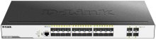 Switch, 28 ports, D-Link DGS-3000-28XS, 24xSFP, 4xSFP+, керований L2