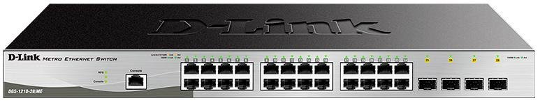 Switch, 28 ports, D-Link DGS-1210-28/ME revB, 24x10/100/1000Mbps, 4xSFP