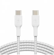 Кабель Belkin Braided CM / CM 1m White (CAB004BT1MWH)