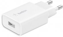 Зарядний пристрій Belkin USB-A Wall Charger 18W with QC3 White (WCA001VFWH)