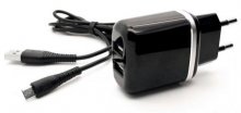 Зарядний пристрій XO L69 with Micro USB cable Black