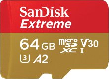 Карта пам'яті SanDisk Extreme A2 V30 UHS-I U3 Micro SDXC 64GB with adapter (SDSQXAH-064G-GN6MA)