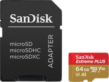 FLASH пам'ять SanDisk Extreme Plus A1 V30 Micro SDXC 64GB with adapter (SDSQXBU-064G-GN6MA)