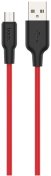 Кабель Hoco X21 Plus Silicone 2.4A AM / Micro USB 2m Black/Red (6931474713841)