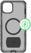 Чохол iTSkins for iPhone 15 Vault R Frost with MagSafe Grey and black  (AP5N-VAMFR-GYBK)