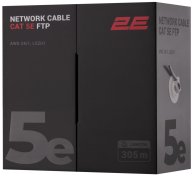 Мережевий кабель 2E Cat 5e FTP CU AWG 24 305m Grey (2E-CBL5EFTP-LSZH1-GRY)
