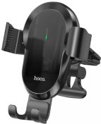 Кріплення для мобільного телефону Hoco CA105 Guide three-axis linkage wireless charging car holder Black (6931474762443)