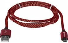 Кабель Defender 08-03T Pro AM/MicroB 1m Red (87801)