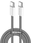 Кабель ColorWay 3A 60W Type-C / Type-C 1m Black (CW-CBPDCC061-BK)