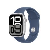 Смарт годинник Apple Watch Series 10 GPS 42mm Silver Aluminium Case with Denim Sport Band - M/L  (MWWC3)