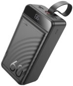 Батарея універсальна Hoco J123C 60000mAh 22.5W/PD20W 5A Black (6942007612098)