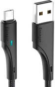 Кабель Essager Rousseau 2.4A AM / MicroB 1m Black (EXCM-LS01)