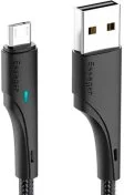 Кабель Essager Rousseau 2.4A AM / MicroB 1m Black (EXCM-LS01)