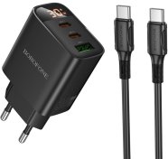 Зарядний пристрій BOROFONE BA98A Ilustre QC3.0 PD 30W Black with Type-C/Type-C  (6941991120534)