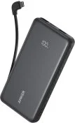 Батарея універсальна Anker 10000mAh 22.5W Built-In USB-C Cable Black (A110DH11)