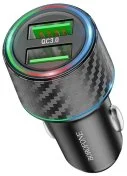Автомобільний зарядний пристрій BOROFONE BZ21A Brilliant 36W Black (6941991101205)