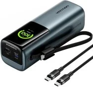Батарея універсальна Vention FKFH0 20000mAh 165W Gray Built-in USB-C