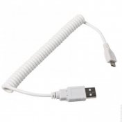 Кабель USB Maxxtro Twisted AM / microB 1.5 м білий